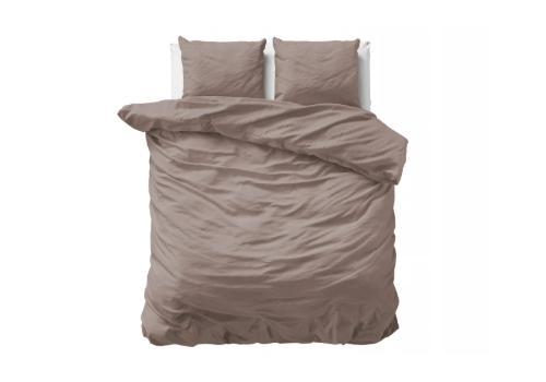 PRIMAVIERA DELUXE Uni Satijn Taupe - 240 x 200/260, Huis en Inrichting, Slaapkamer | Beddengoed