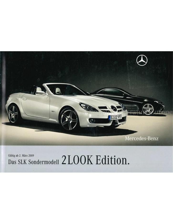 2009 MERCEDES BENZ SLK 2LOOK EDITION BROCHURE DUITS, Boeken, Auto's | Folders en Tijdschriften, Ophalen of Verzenden
