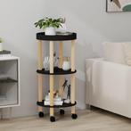 vidaXL Trolley 38x38x82 cm bewerkt hout en massief grenenhou