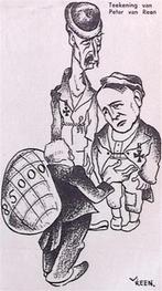 Spotprent met Deckers en Beerenbrouck (lijst optie, Lithos), Antiek en Kunst, Kunst | Litho's en Zeefdrukken, Verzenden