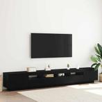 vidaXL TV-kast met LED-verlichting - Zwart Eiken - 260x35x40, Huis en Inrichting, Kasten |Televisiemeubels, Verzenden, Nieuw