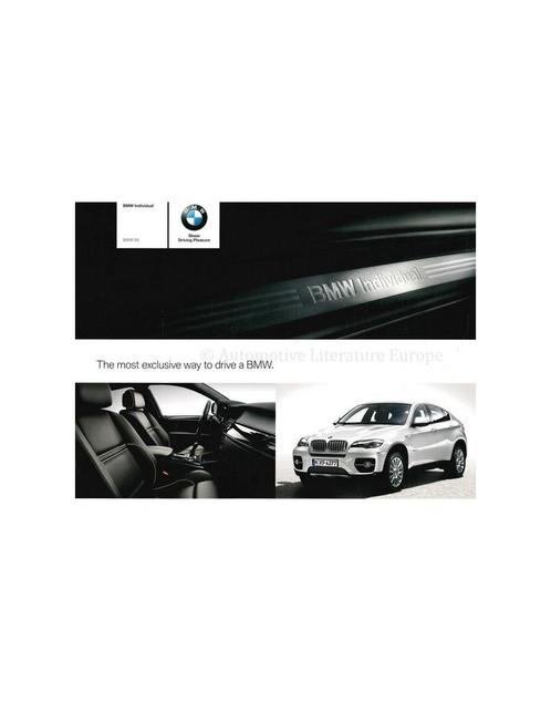2009 BMW X6 INDIVIDUAL BROCHURE ENGELS, Boeken, Auto's | Folders en Tijdschriften