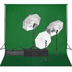 vidaXL Fotostudioset met verlichtingsset en achtergrond, Audio, Tv en Foto, Verzenden, Nieuw