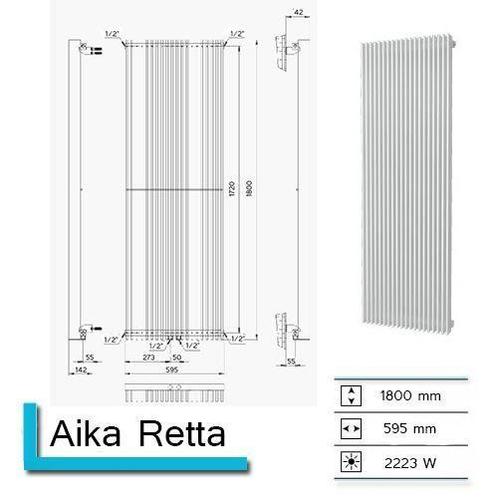 Handdoekradiator Aika Retta 1800 x 595 mm Aluminium, Bricolage & Construction, Sanitaire, Enlèvement ou Envoi