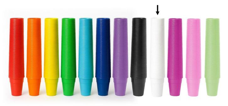 Set van 100 gekleurde feestbekers (wit), Bricolage & Construction, Outillage | Autres Machines, Envoi