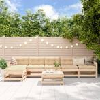 vidaXL 7-delige Loungeset massief grenenhout, Tuin en Terras, Verzenden, Nieuw, Loungeset