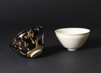 Set of 2 Tenmoku Tea Bowls - Oketani Teiichi  - Chawan -