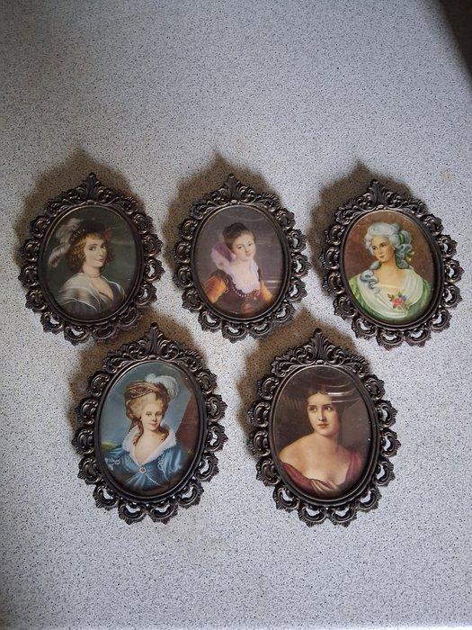 Scuola europea (XIX-XX) - Ritratti, Antiek en Kunst, Kunst | Schilderijen | Klassiek