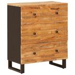 vidaXL Opslag Dressoir Bruin 60 x 33 x 75 cm Massief Mango, Huis en Inrichting, Verzenden, Nieuw