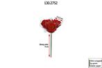 Actie mini foamrose met tule rood bulk pak 96*3 roosjes is, Nieuw