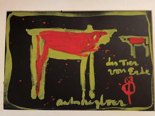 Anton Heyboer (1924-2005) - De stier, Antiek en Kunst, Kunst | Schilderijen | Modern
