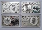 Canada. 5 Dollars 2017  Maple Leaf  Silver Bar x 4  (Sans