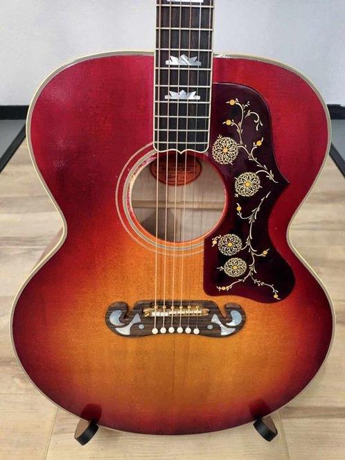 Gibson - Jimmy Page 1964 SJ-200 thé aux cerises signé à la, Muziek en Instrumenten, Snaarinstrumenten | Gitaren | Akoestisch