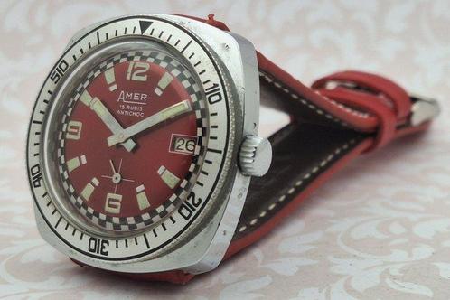 Amer - NOS - Submarine RALLY - Calendar - Zonder, Handtassen en Accessoires, Horloges | Heren