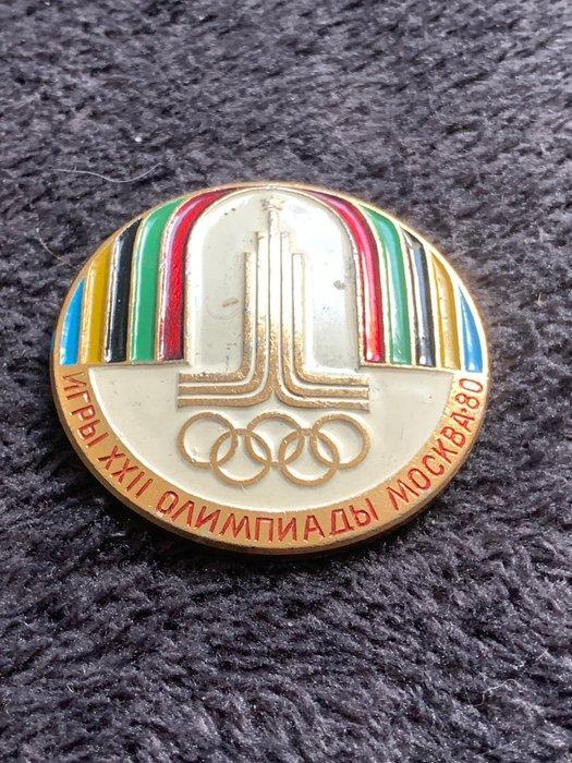 Insigne USSR Soviet Union large badge 1980 Moscow Olympics -, Collections, Collections Autre