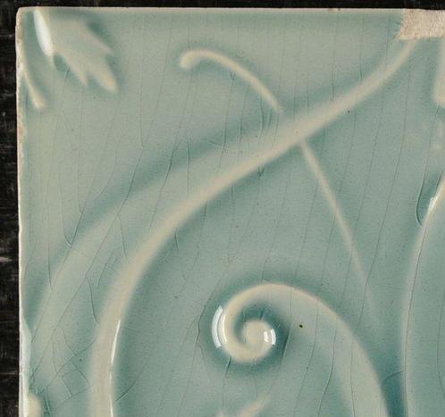 Jugendstil Tegel - fleur-de-lis - Manufacture de Céramiques, Antiek en Kunst, Antiek | Glaswerk en Kristal