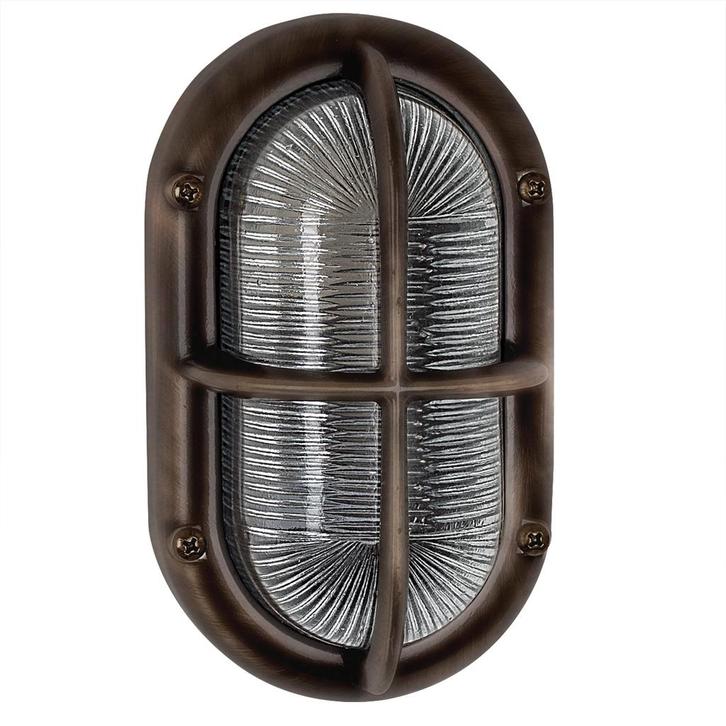 Scheepslampen & Maritiem Scheepslamp Oculus Black-Brons, Tuin en Terras, Buitenverlichting, Verzenden