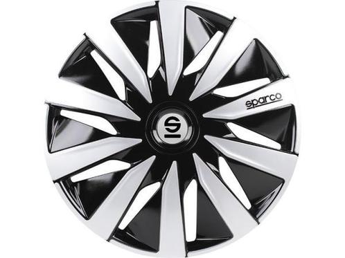 Veiling - Sparco Wieldoppen Lazio - 14 inch - Zwart/Zilver, Auto diversen, Wieldoppen