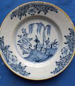 Delft - Bord - Chinese tuin - Aardewerk, Antiek en Kunst