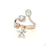 Ring - 18 karaat Roségoud -  1.09ct. tw. Diamant, Handtassen en Accessoires, Ringen, Nieuw