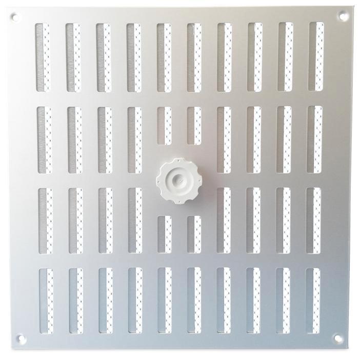 Aluminium afsluitbaar schuifrooster opbouw 300 x 300mm, Doe-het-zelf en Bouw, Ventilatie en Afzuiging, Nieuw, Verzenden