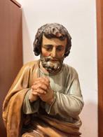 Figuur - San Giuseppe - 55 cm - 7 kg - Hout, Antiek en Kunst