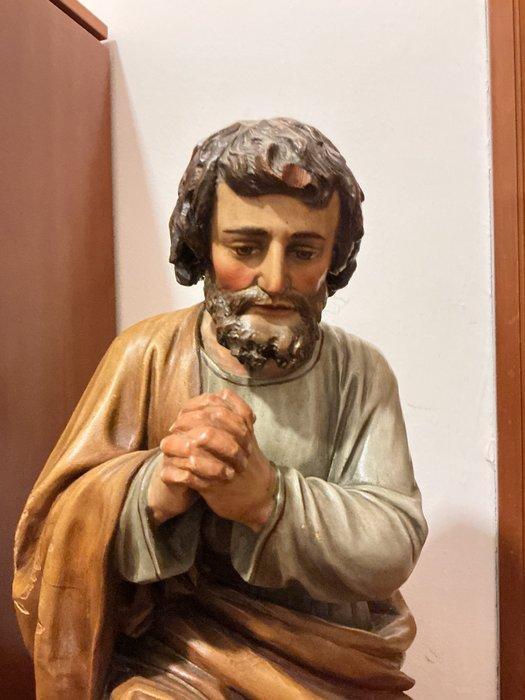 Figuur - San Giuseppe - 55 cm - 7 kg - Hout, Antiquités & Art, Art | Art non-occidental