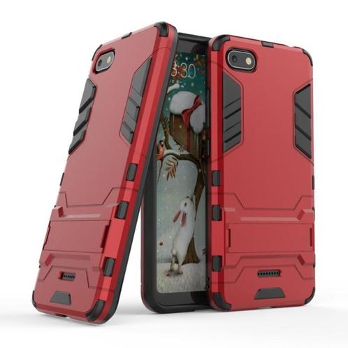 iPhone 8 - Robotic Armor Case Cover Cas TPU Hoesje Rood +, Télécoms, Téléphonie mobile | Housses, Coques & Façades | Apple iPhone