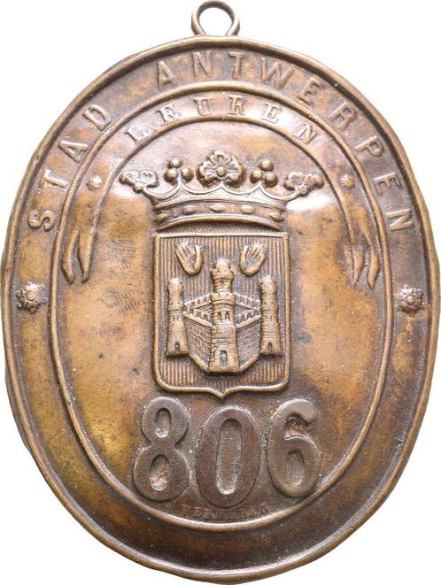 Bronze Plakette des Haussierers der Stadt o J 19 Jhrh Bel..., Postzegels en Munten, Penningen en Medailles, Verzenden