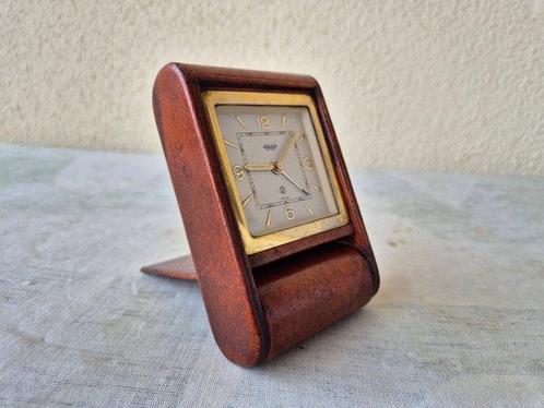Reisklok, Wekker - Jaeger-LeCoultre - Leder, Metaal -, Antiek en Kunst, Antiek | Klokken