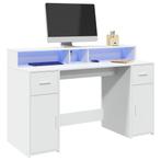vidaXL Bureau met LED-verlichting 140x55x91 cm bewerkt hout, Huis en Inrichting, Bureaus, Verzenden, Nieuw