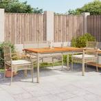 vidaXL 5-delige Tuinset met kussens poly rattan beige, Verzenden, Nieuw, Tuinset