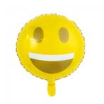 Helium Ballon Emoji Glimlach 45cm leeg, Hobby & Loisirs créatifs, Verzenden