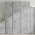 vidaXL Opbergkast 70x42,5x225 cm bewerkt hout betongrijs, Verzenden, Nieuw