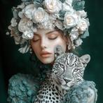 I_KONIQ - Floreal girl and leopard
