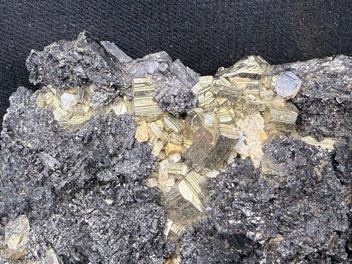 Sprankelend verweven zinkblende, pyriet en galena Exemplaar, Verzamelen, Mineralen en Fossielen