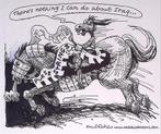 Pentekening Amerika - Irak portemonnee (lijst optie), Antiek en Kunst, Verzenden