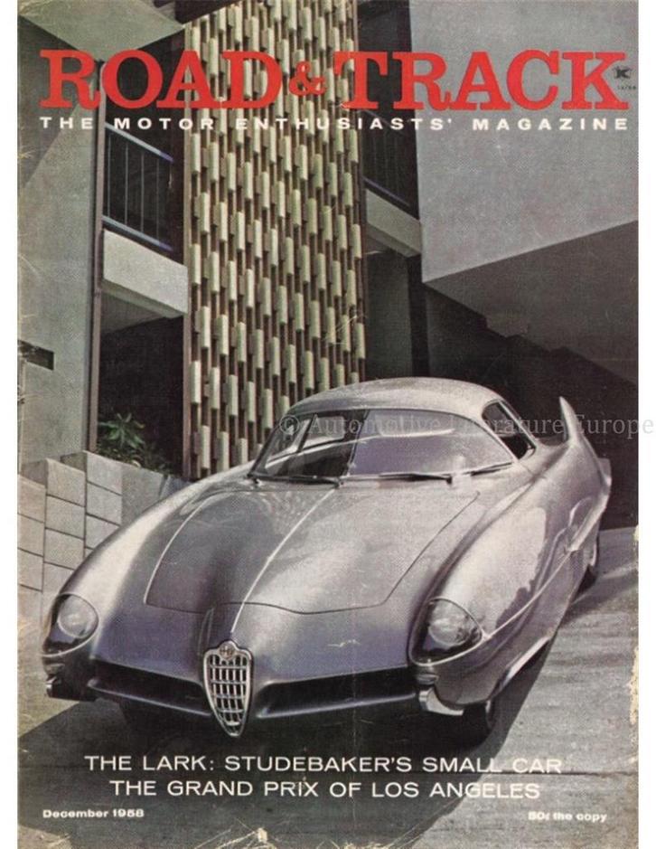 1958 ROAD AND TRACK MAGAZINE DECEMBER ENGELS, Livres, Autos | Brochures & Magazines