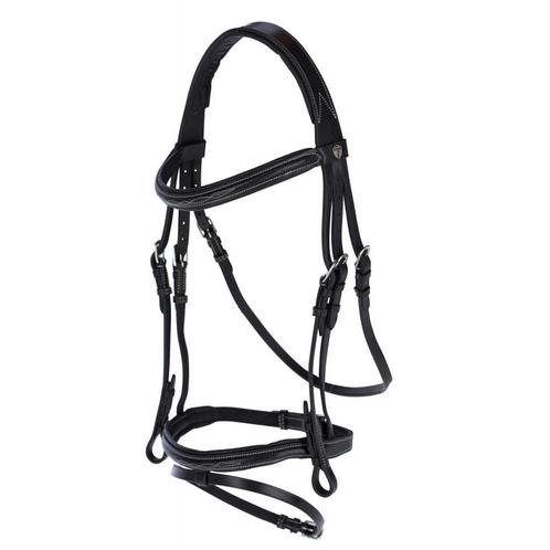 Trenshoofdstel classic leder, zwart, volbloed - kerbl, Dieren en Toebehoren, Overige Dieren-accessoires, Nieuw