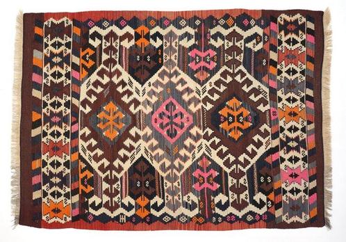Usak - Kelim - 215 cm - 156 cm, Huis en Inrichting, Stoffering | Tapijten en Vloerkleden