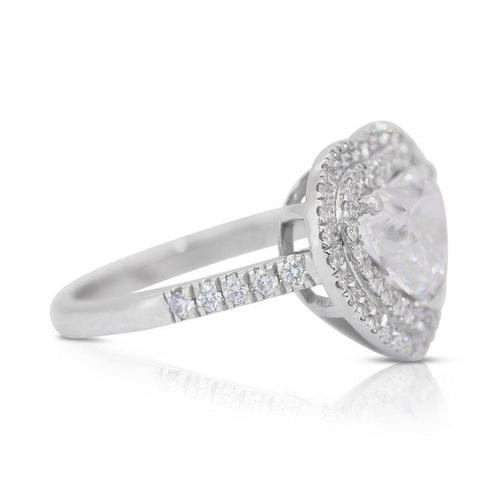 Bague - 18 carats Or blanc - 2.36ct. tw. Diamant (Naturelle), Handtassen en Accessoires, Ringen