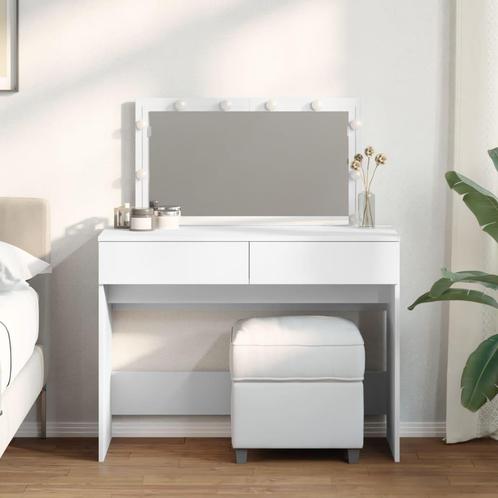 vidaXL Kaptafel met LED-verlichting 100x40x120 cm wit, Huis en Inrichting, Tafels | Kaptafels, Nieuw, Verzenden