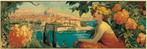 CREATIVE_HUB - Panoramic French riviera Art nouveau #3 cm 50, Huis en Inrichting, Nieuw