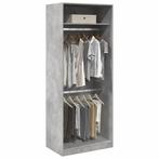 vidaXL Kledingkast 80x50x200 cm bewerkt hout betongrijs, Huis en Inrichting, Kasten | Kleerkasten, Verzenden, Nieuw
