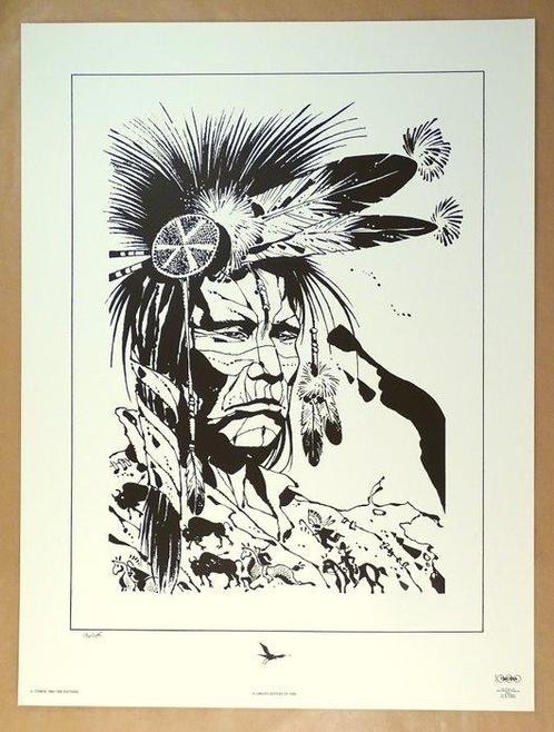 Comès, Didier - 1 Offset Print - Indien - 1992, Boeken, Stripverhalen