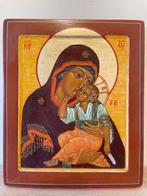 Icoon - Moeder Gods - Hout - Tentoonstellingsstuk -, Antiek en Kunst