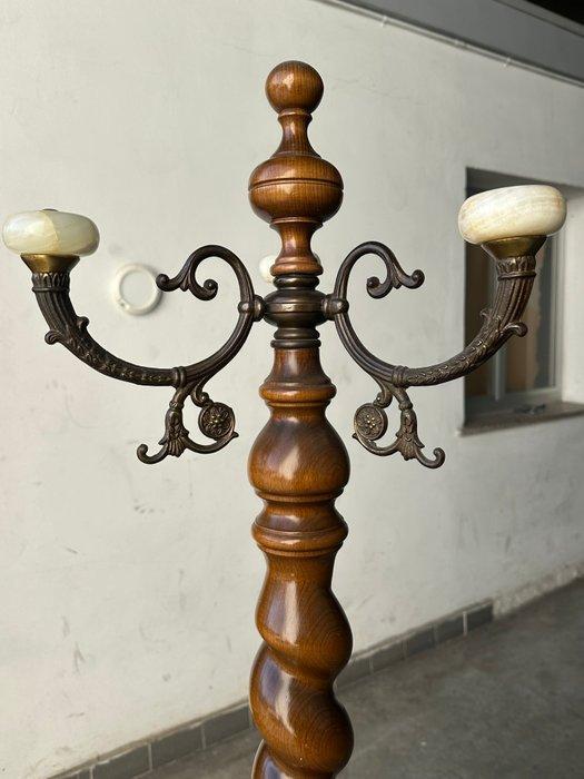 Kapstok - Hout, Messing, Albast - kledinghaken, Antiek en Kunst, Curiosa en Brocante