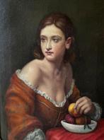 Scuola italiana (XX) - Ritratto di donna con frutta