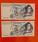 Italië. - 2 x 500.000 Lire 1997 Raffaello - consecutive -, Timbres & Monnaies