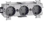 Drievoudige Stopcontact Wago Voorzijde Montage Zwart, Verzenden, Nieuw